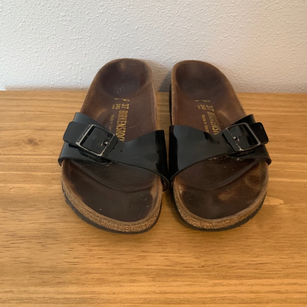 Birkenstock Madrid Black Patent Sandals